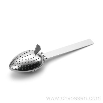 Stainless Steel Long Handle Oval Shaped Tea